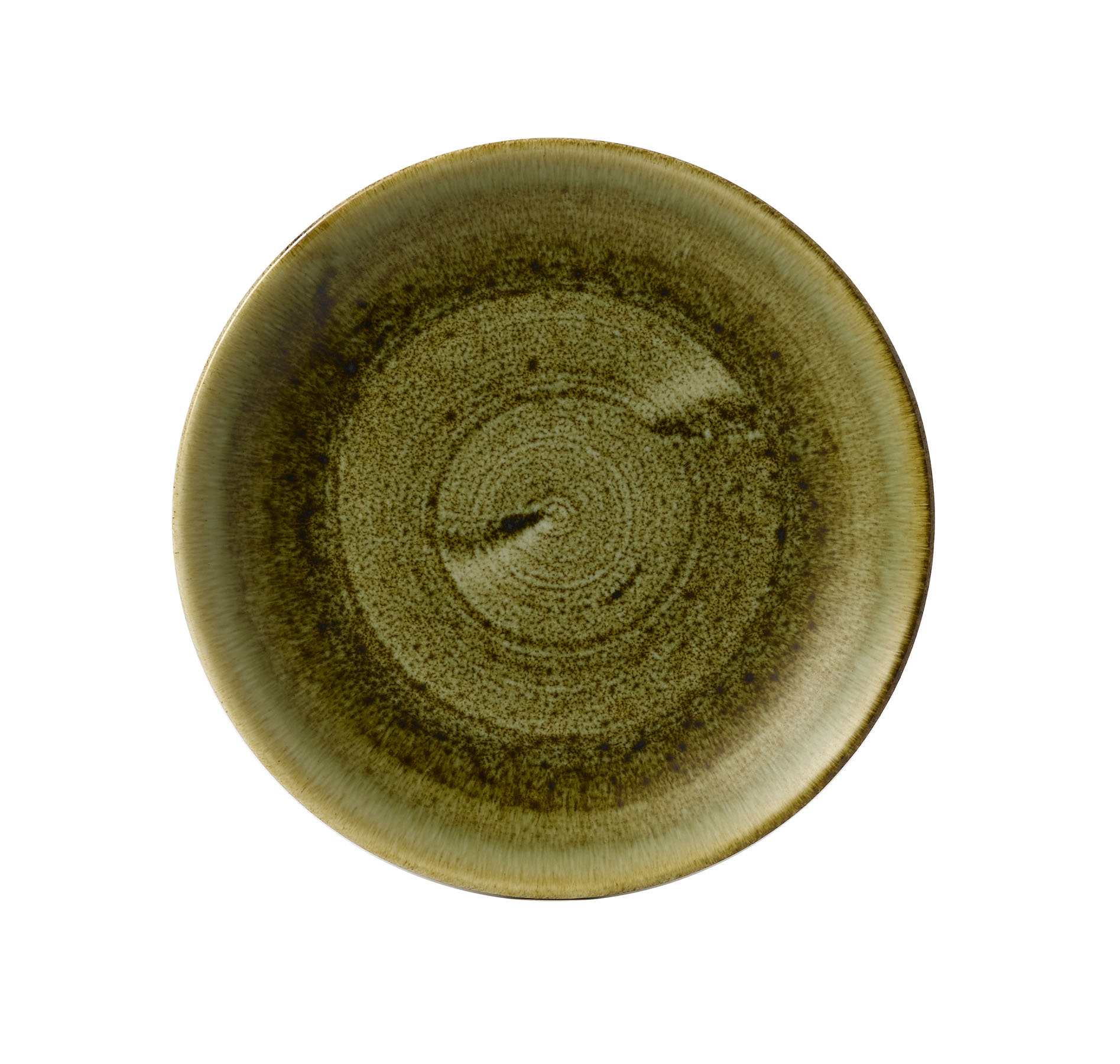 Churchill, Stonecast Plume : Olive - Teller flach Coup, 28,8 cm