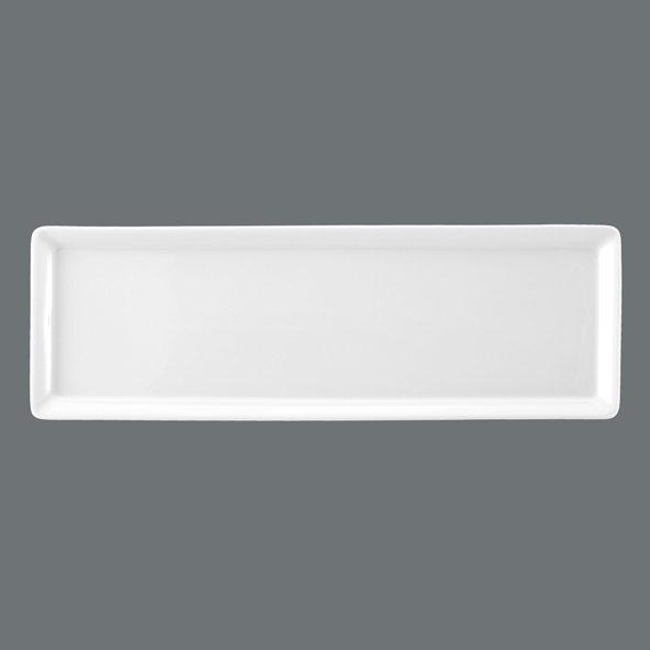 Seltmann, Buffet Gourmet - Platte 5170, uni, weiß, 32,5 x 10,8 x 1,8 cm