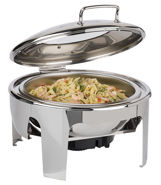 Chafing Dish rund 46 x 50 cm Easy Induction, H: 30 cm, Edelstahl, 1 Gestell, 1 Wasserbecken