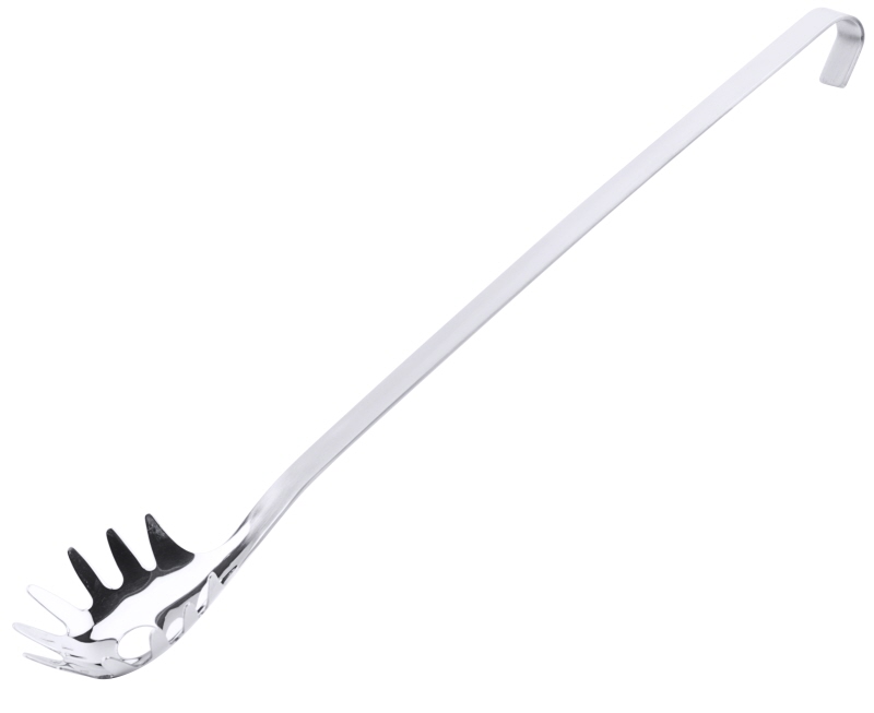 Spaghettiheber, lang, Edelstahl, 10 x 8,5 cm, L: 48 cm