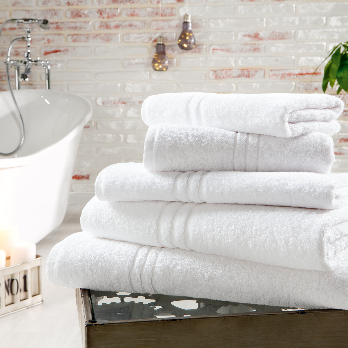 Mailand - Walkfrottier m. HT-Doppelborte, 450 g/ m²