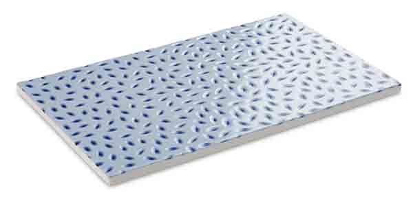 GN 1/4 Tablett ASIA PLUS 26,5 x 16,2 cm, H: 1,5 cm, Melamin, weiss, blau