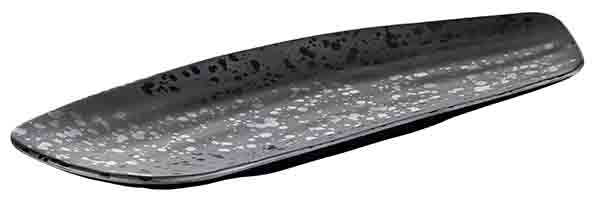 Tablett GLAMOUR 30 x 11 cm, H: 3 cm, Melamin, matt-schwar