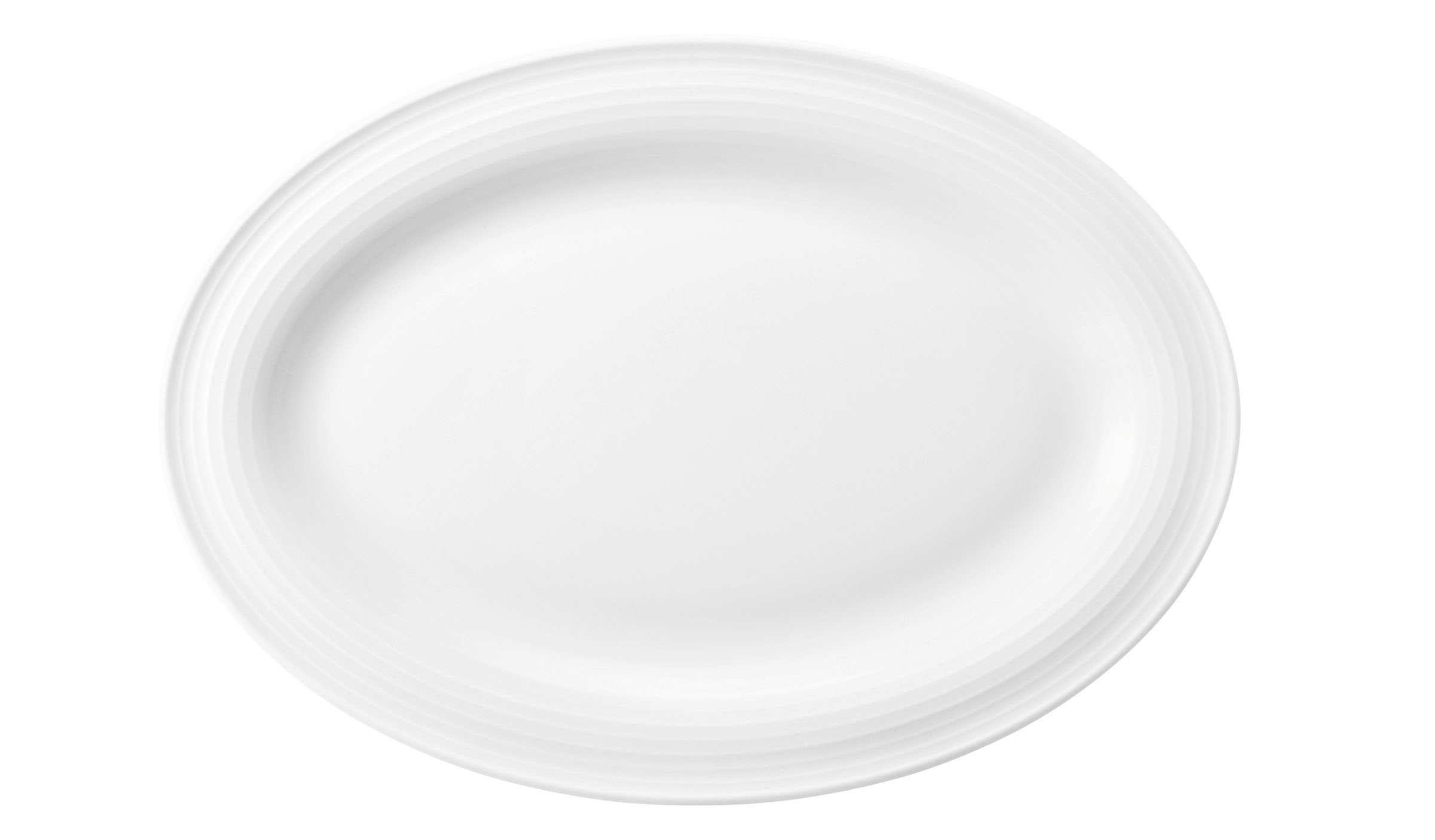 Seltmann Weiden, Blues - Platte oval, weiss, uni, 25 cm