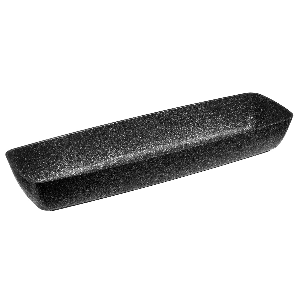 GN 2/4 Schale FROSTFIRE, Aluminium, schwarz/ silber, antihaftbeschichtet, I: 4,25 Liter, 53 cm x 16,2 cm, H: 7,5 cm