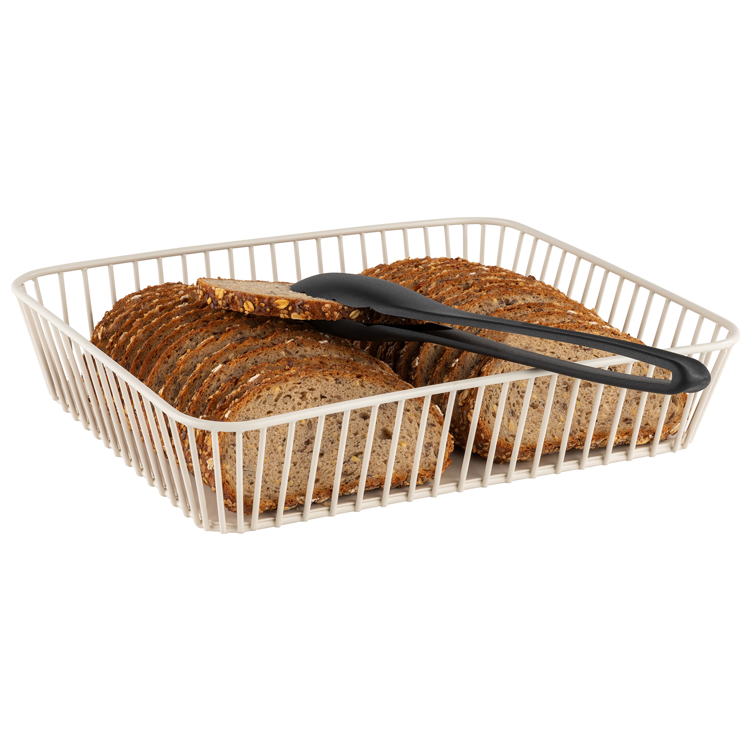 GN 1/2 Korb URBAN, Metall, 32,5 x 26,5 cm, H: 7,5 cm, Farbe: whisper white