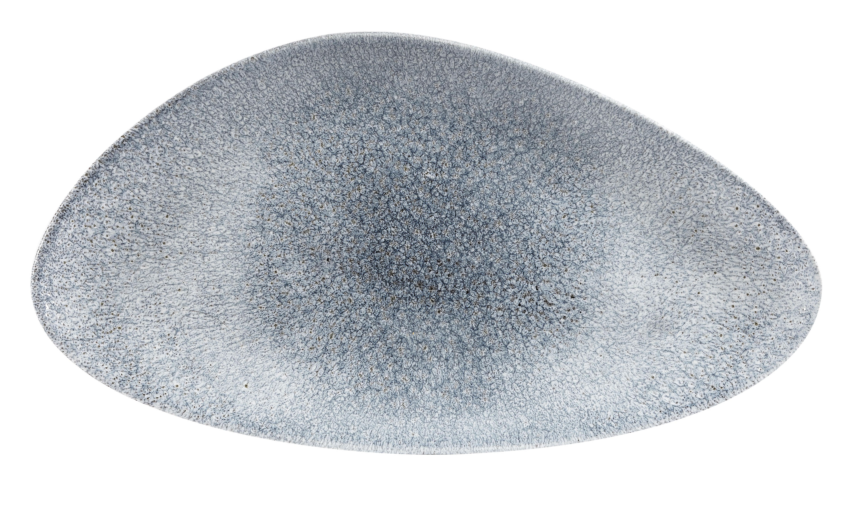 Churchill, Raku : Topaz Blue - Chefs Platte dreieckig, 35 x 19 cm