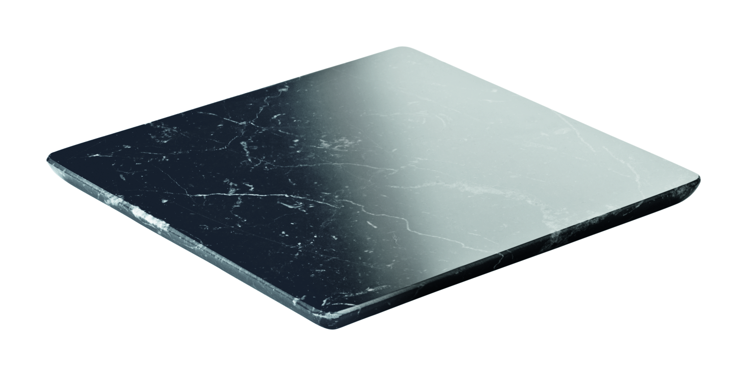 Playground, Marmor - Platte schwarz eckig 18 x 18 cm/ 1,1 cm