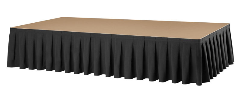 Bühnenskirting - Boxpleatfalte, President 170 g/ m², Fb. schwarz