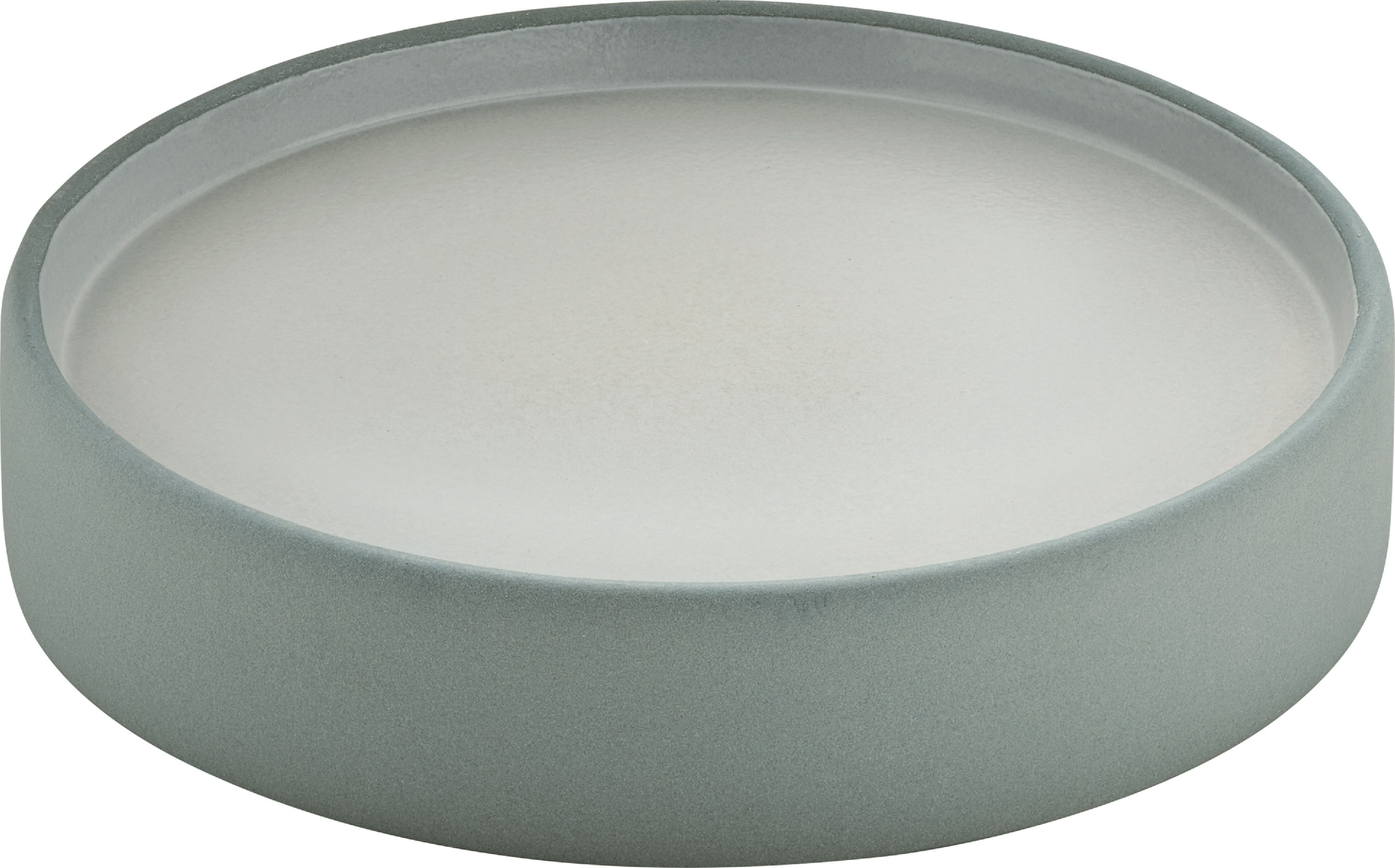 Playground, Steinzeug - 2in1 ARTISAN : Teller grau-weiss, flach/ tief, 21 x 4,5 cm