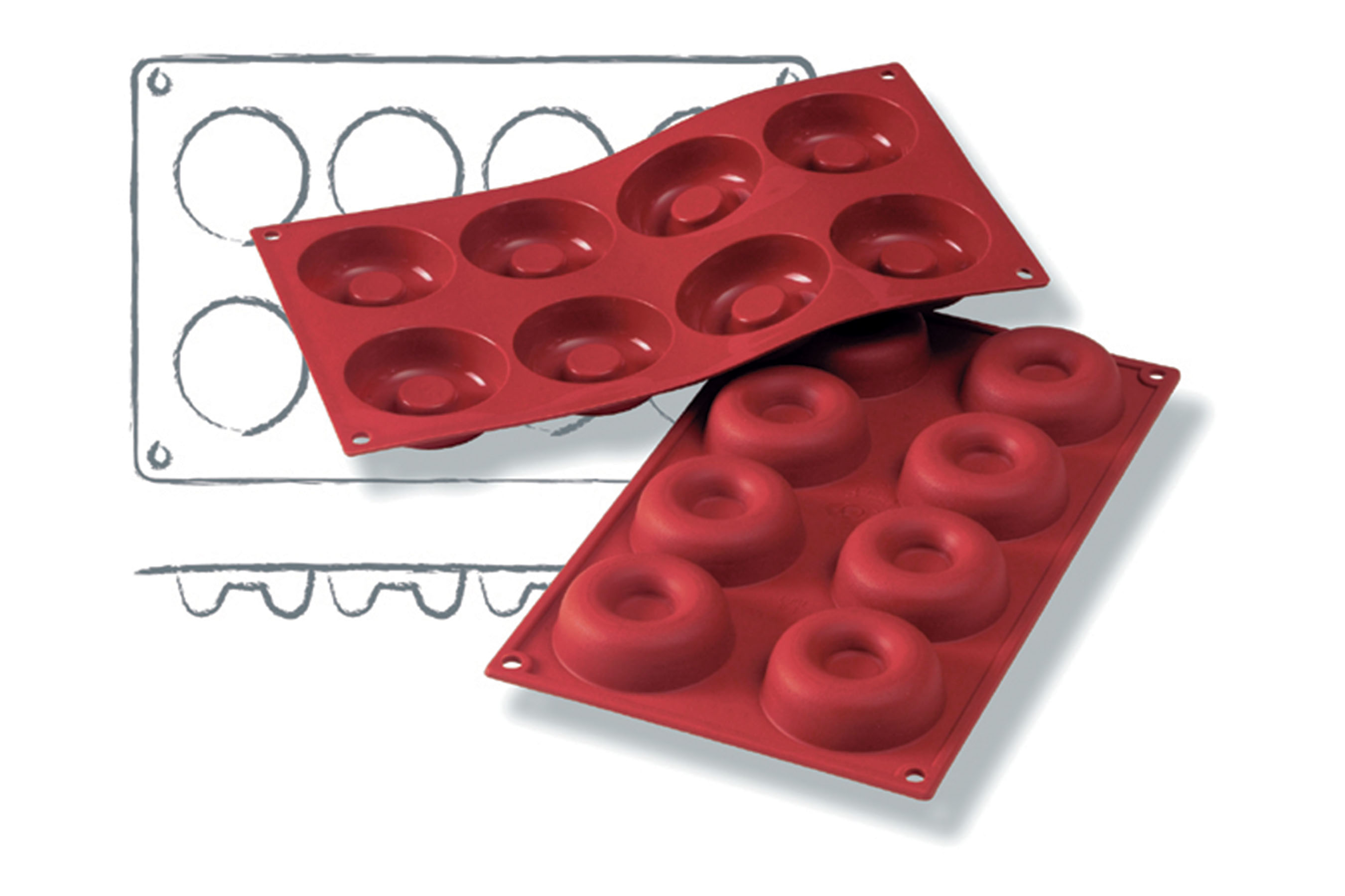 Silikon - Backform, Savarin, D: 65 mm, H: 21 mm