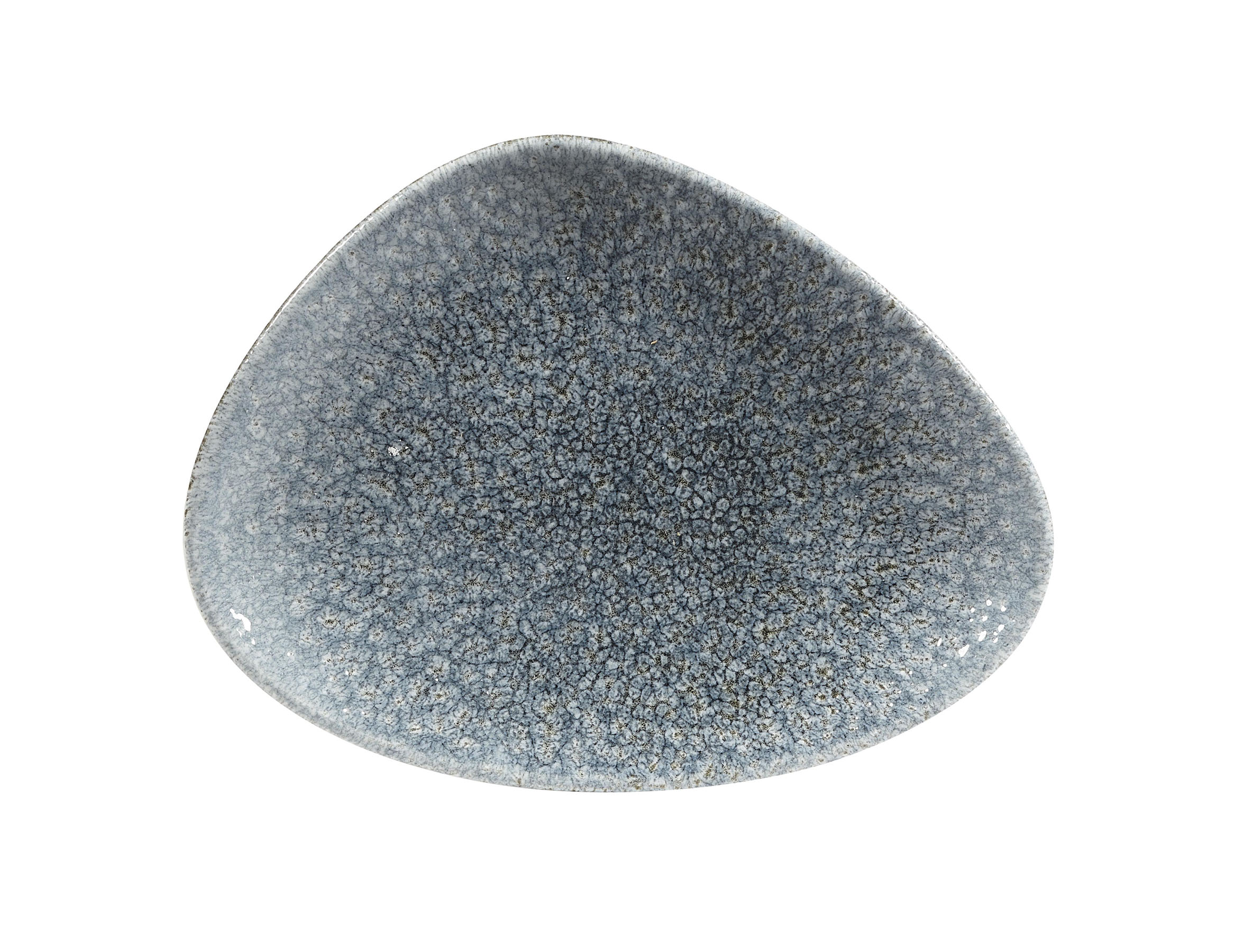 Churchill, Raku : Topaz Blue - Chefs Platte dreieckig, 20 x 15 cm