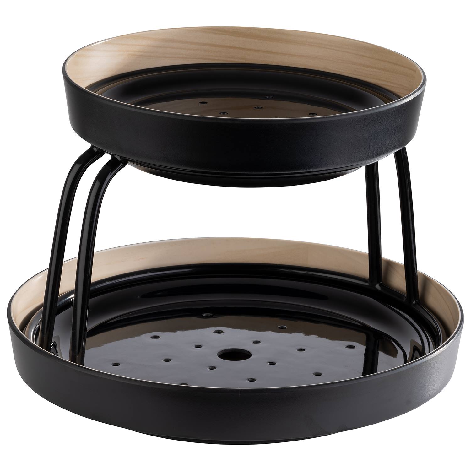 Buffetständer FRIDA, Metall/ PVC schwarz, D: 23 / 30,5 x 17 cm