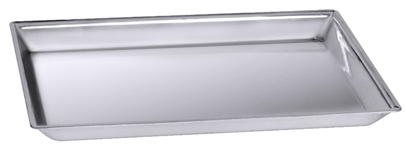 Auslageschale, rechteckig, glatter Rand, Edelstahl, 58 x 21 x 2 cm