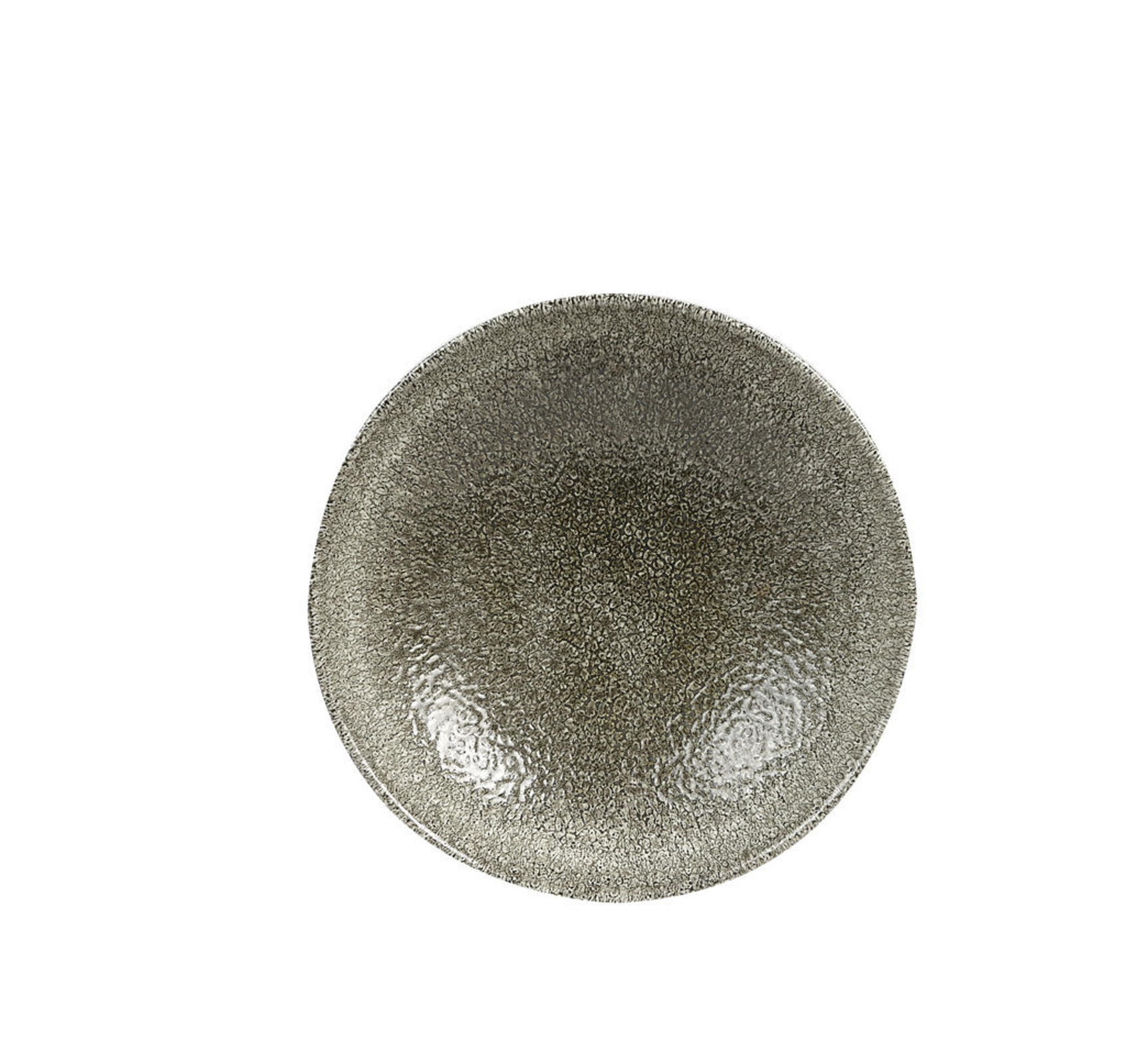 Churchill, Raku : Quartz Black - Teller tief Coup, 18,2 cm/ 0,43 ltr.