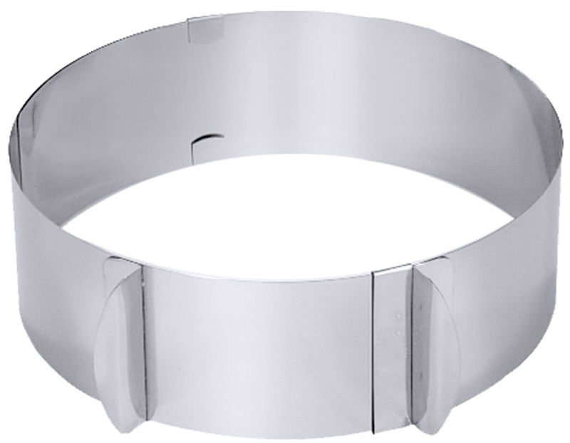 Tortenring, rund, verstellbar, EdSt., D: 16,5 - 32 cm, D: 6 cm