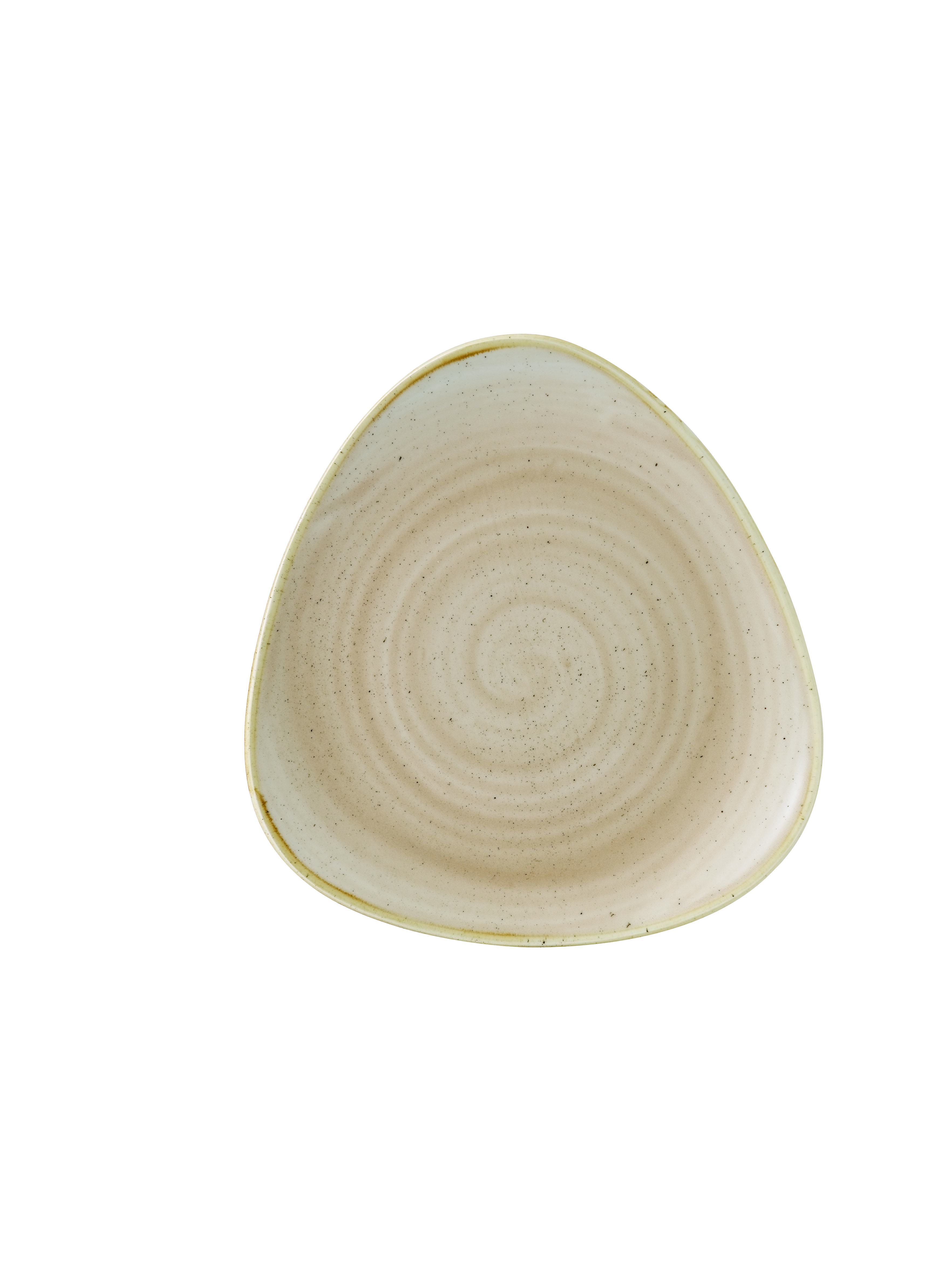 Churchill, Stonecast : Nutmeg Cream - Teller flach dreieckig, 20,3 cm