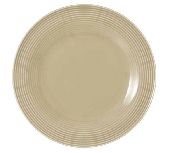 Seltmann Weiden, Beat : Sandbeige - Brotteller rund mit Relief, 17 cm
