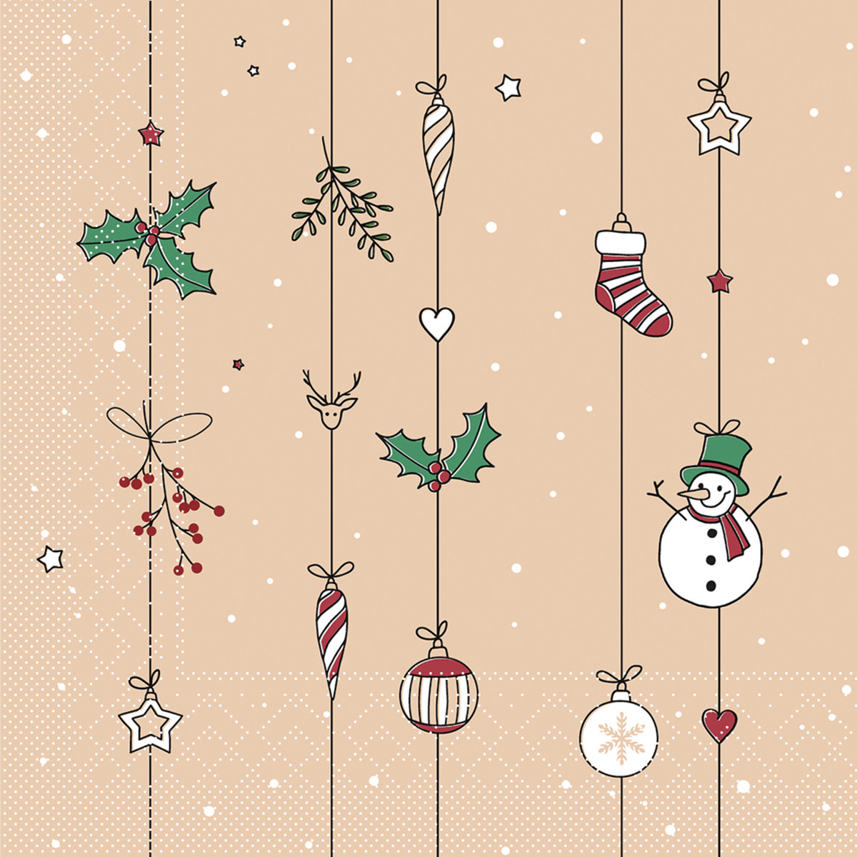 Servietten - Weihnachtsmotiv SNOWMAN Tissue