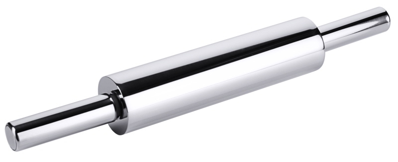 Teigrolle, bewegliche Griffe, EdSt., L: 49 cm, D: 6,5 cm, Wl: 25,5 cm
