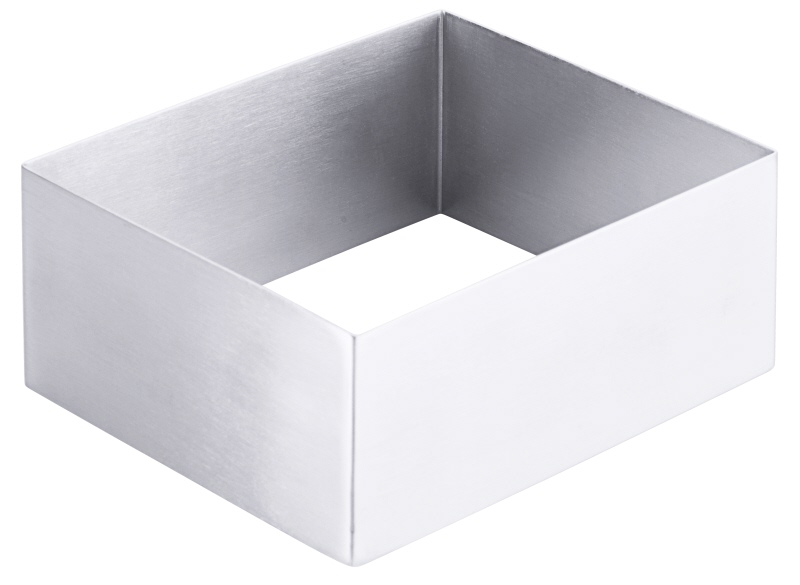 Schaumspeisenform, rechteckig, EdSt., 12 x 10 cm, H: 5 cm