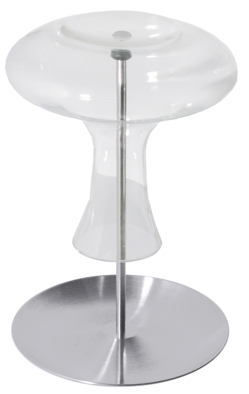 Karaffenständer für Dekanter, Edelstahl, Kunststoffkappe, D: 22,5 cm, H: 32 cm