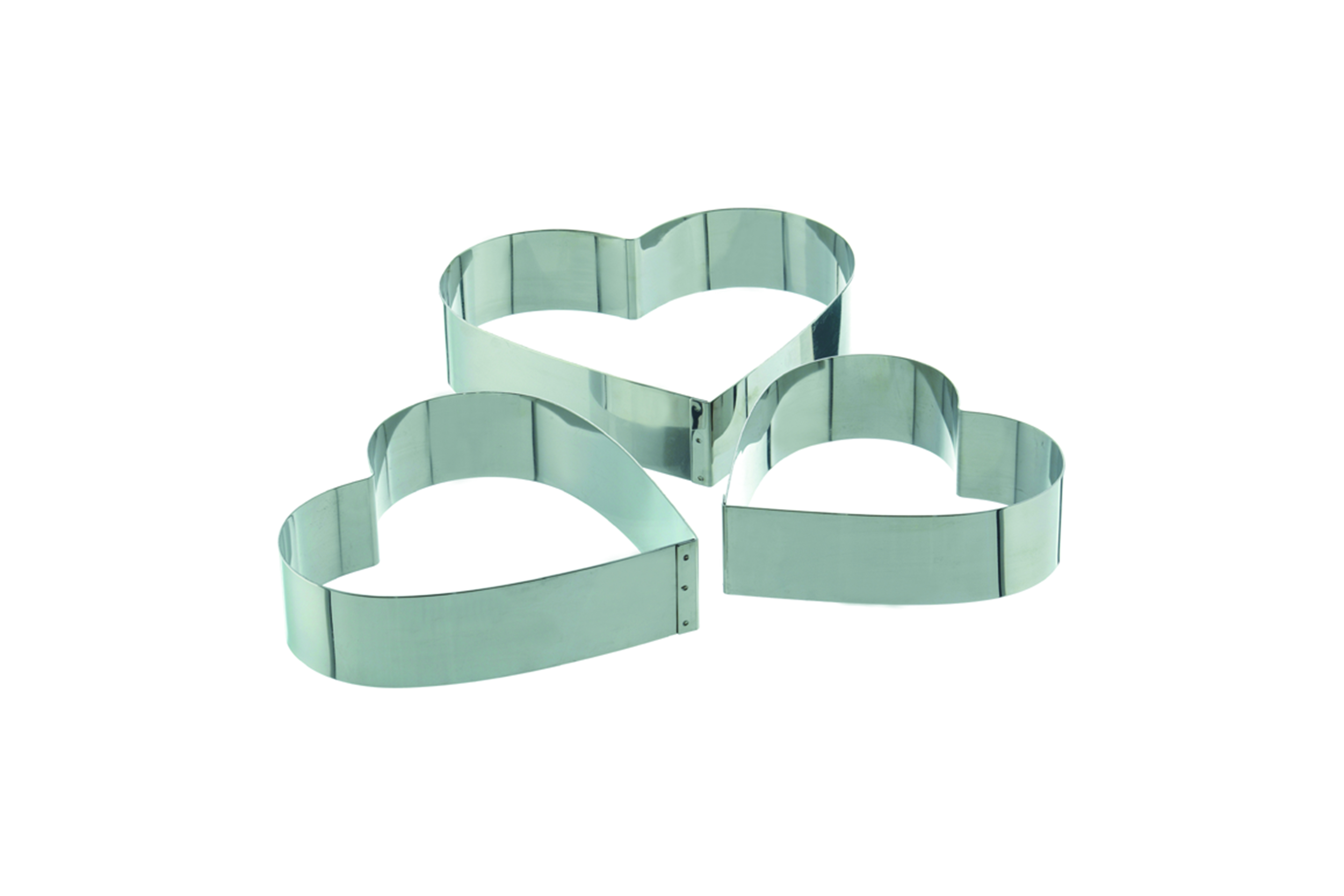 Tortenring Herz, Edelstahl, D: 220 mm, H: 5 cm