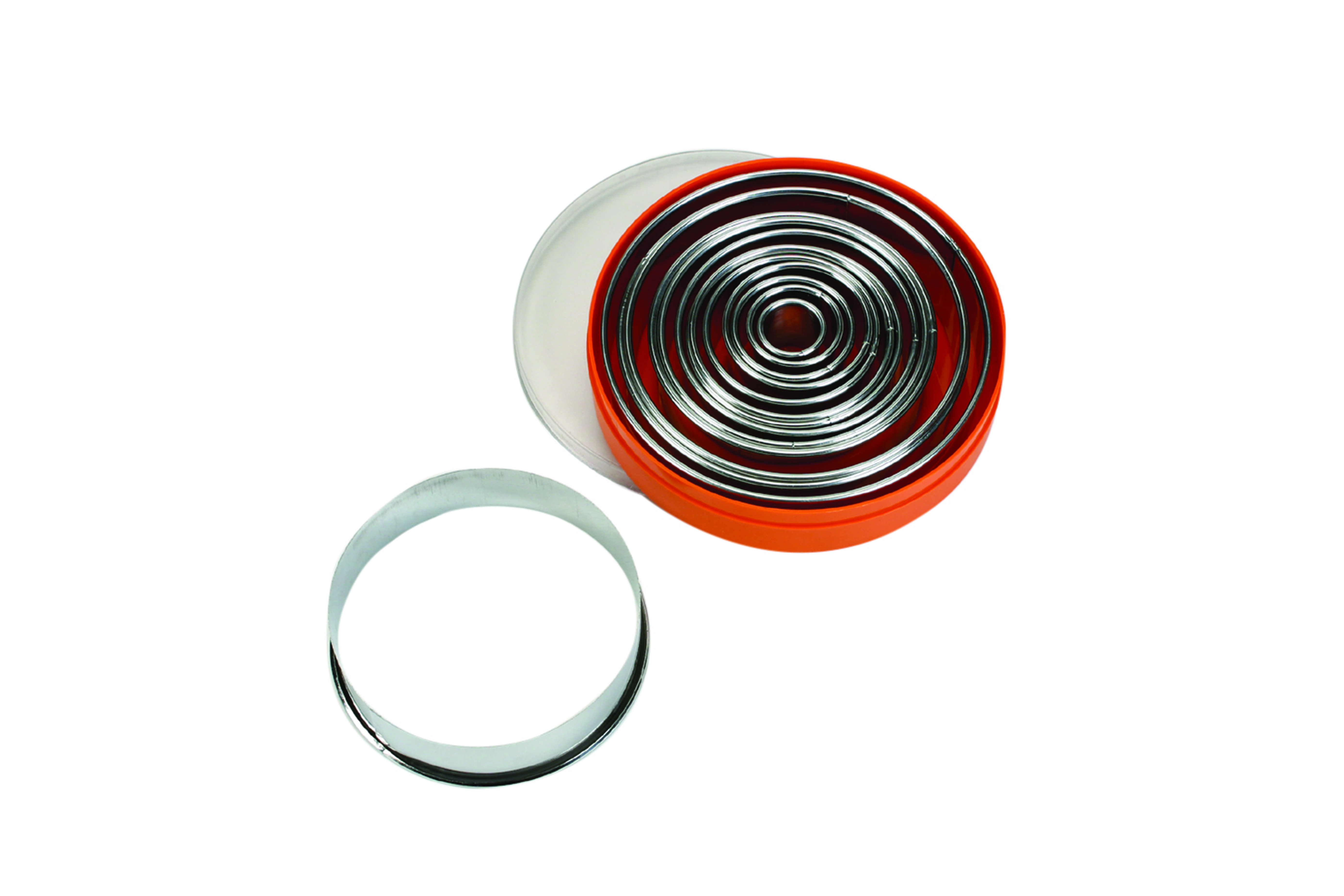 Ausstechersatz rund, glatt 16-tlg. Edelstahl, Materialstärke: 0,4 - 0,5 mm