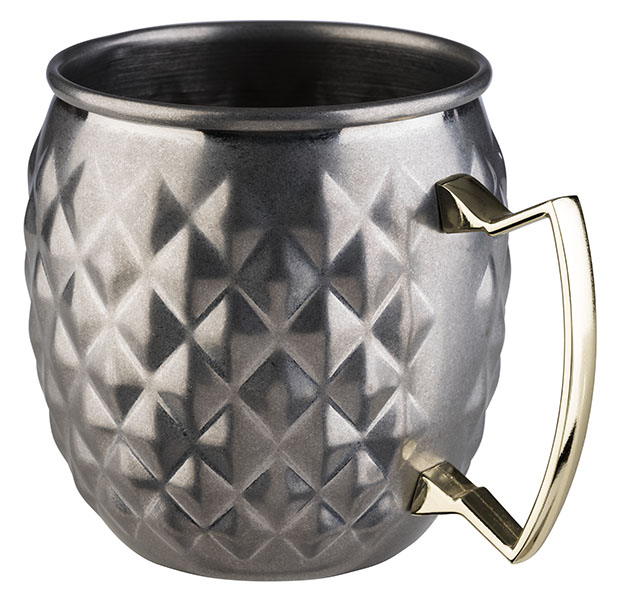 Becher MOSCOW MULE, Edelstahl, D: 9,5 cm, H: 10 cm, I: 0,5 ltr., Farbe: stainless-antique