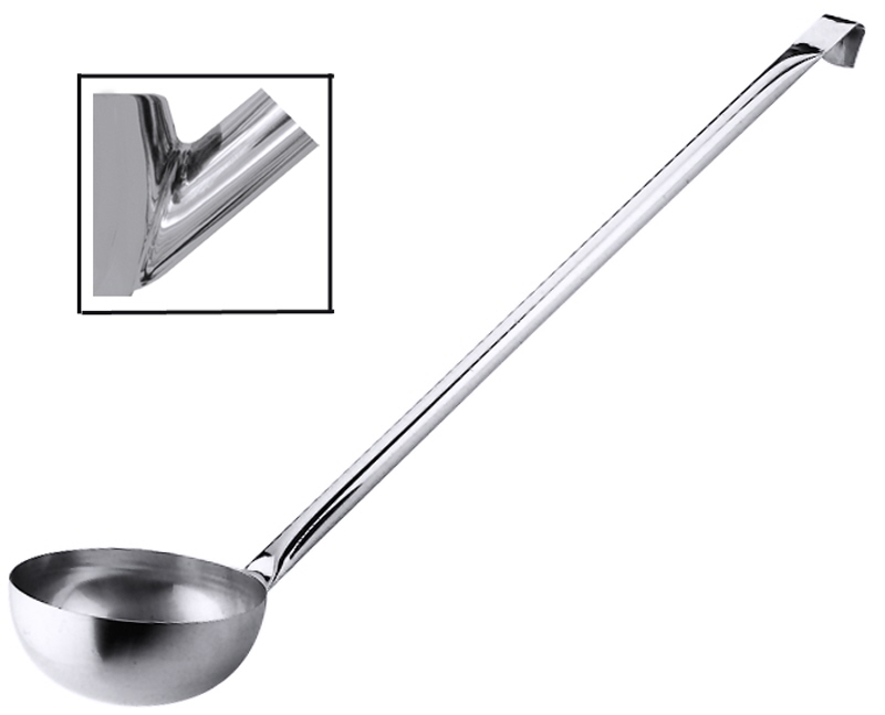 Schöpfkelle fugenlos, Edelstahl, I: 2 ltr., D: 20 cm, Stiellänge: 74 cm
