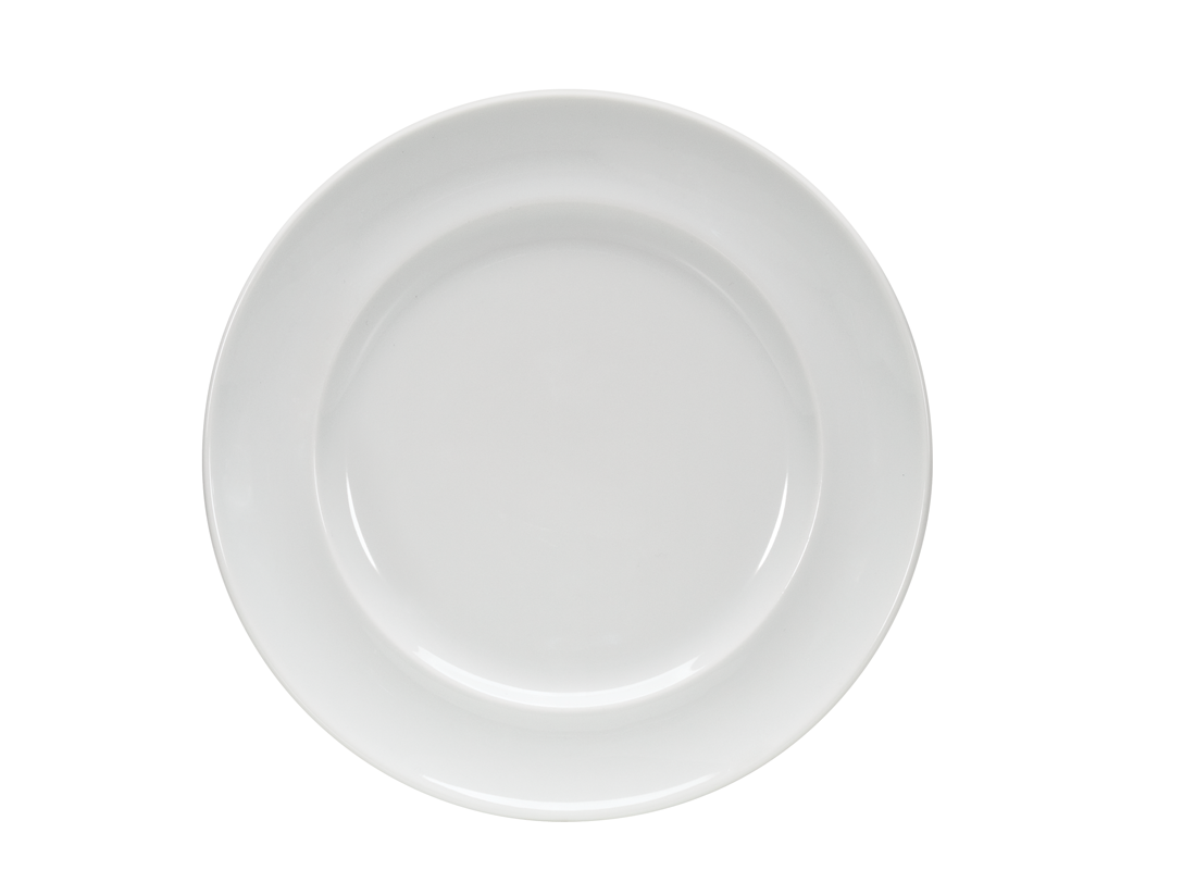 Bauscher, Enjoy - Teller flach schmale Fahne, weiss, uni, 16 cm