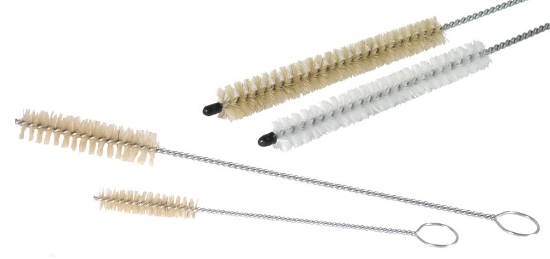 Schlauchbürste, Stahldraht mit Öse, Naturborsten, L: 24 cm, D: 15 cm