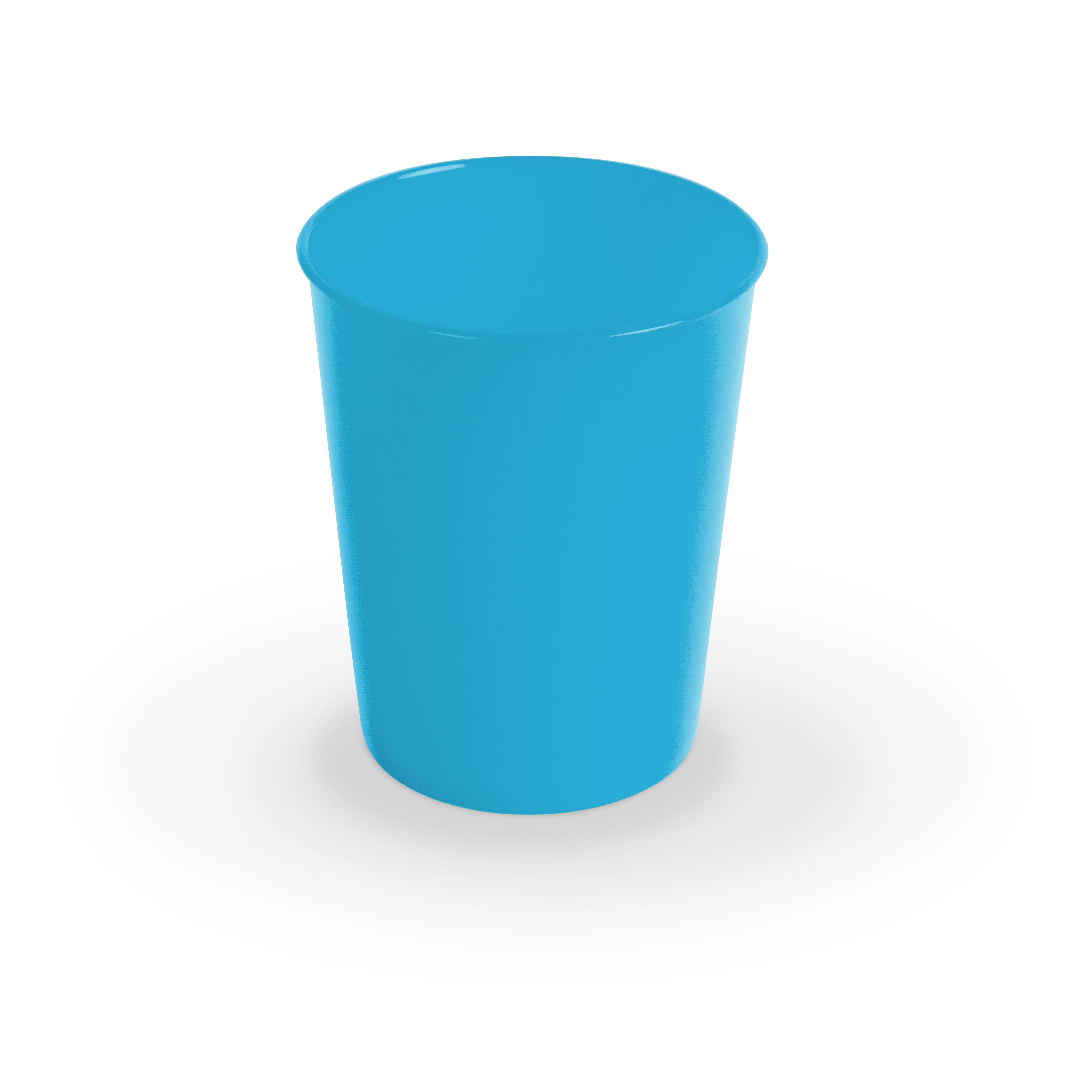 Trink-, Zahnputzbecher PP, uni, hellblau, D x H: 7 x 8,5 cm/ 0,2 ltr.