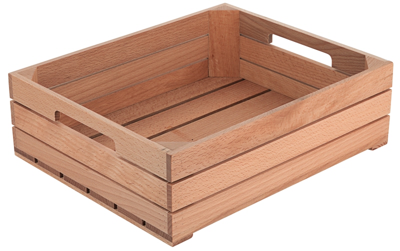 Holzkasten GN 1/2, Buchenholz, 32,5 x 26,5 x 10 cm