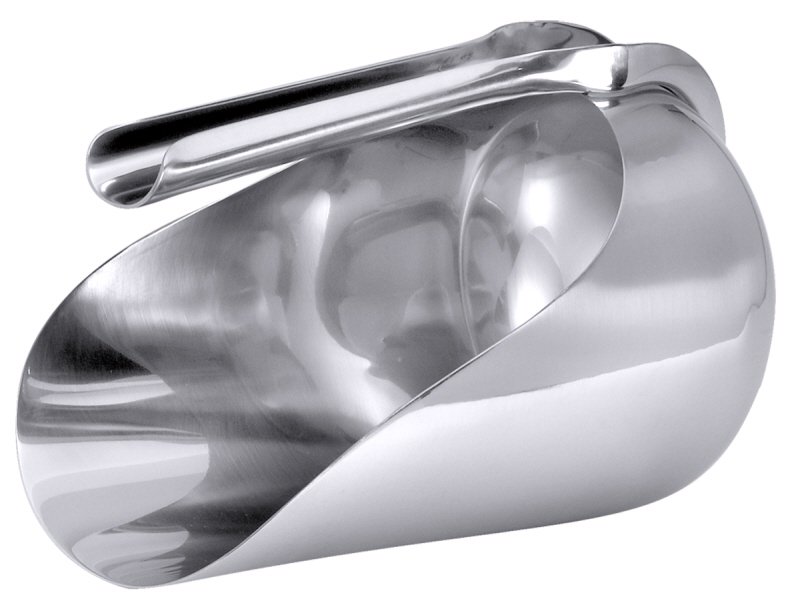 Sackschaufel  mit Hohlgriff, I: 1 ltr., D: 11 cm, L: 18 cm, Edelstahl