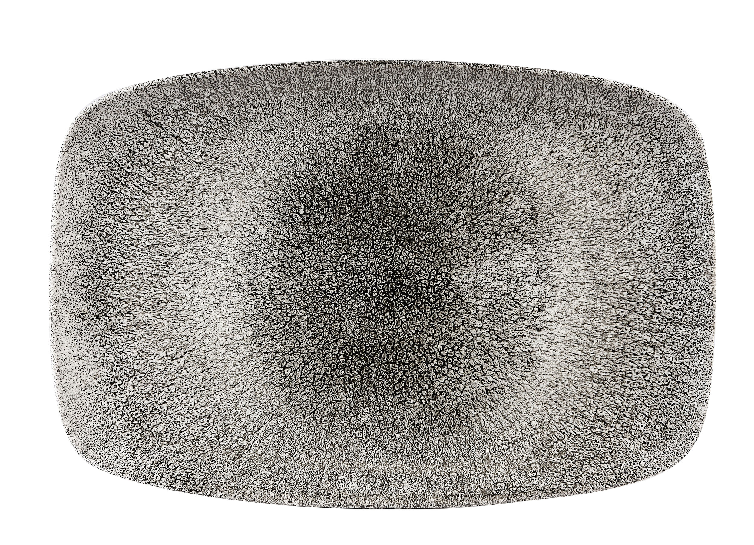 Churchill, Raku : Quartz Black - Chefs Platte rechteckig, 34,4 x 23,4 cm