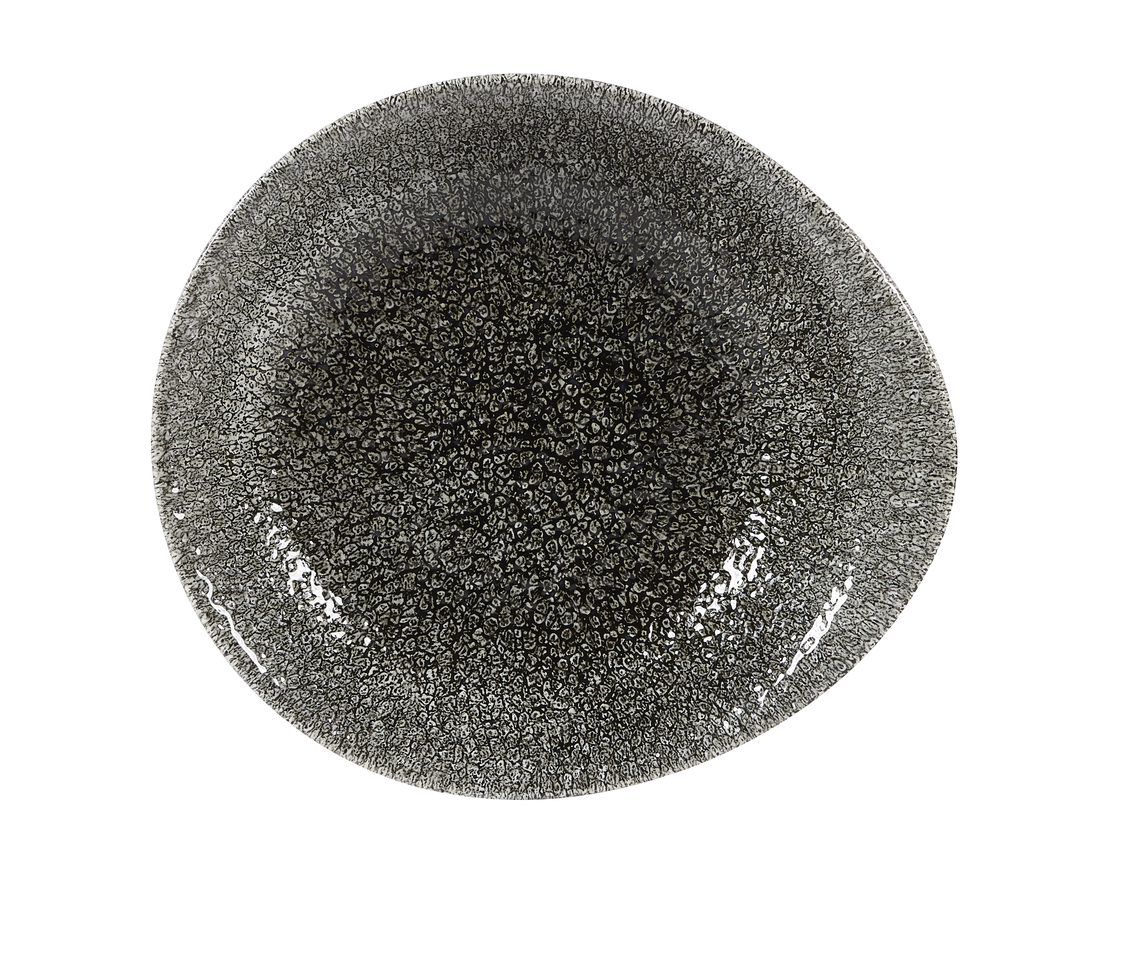Churchill, Raku : Quartz Black - Schale rund organisch, 18,5 x 16,8 cm/ 0,3 ltr.