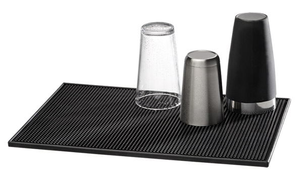 Barmatte 52 x 8 cm, H: 1 cm, Kunststoff MS, schwarz, weicher Kunststoff