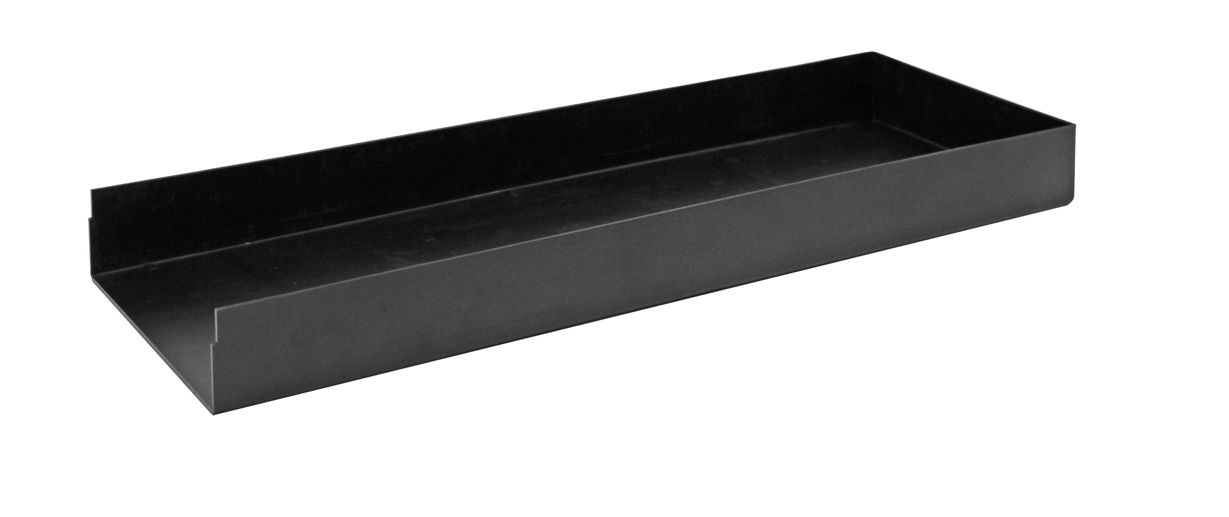 Rahmen für Schnittkuchenblech, Polystyrol schwarz genarbt, 215 x 55 x 590 mm