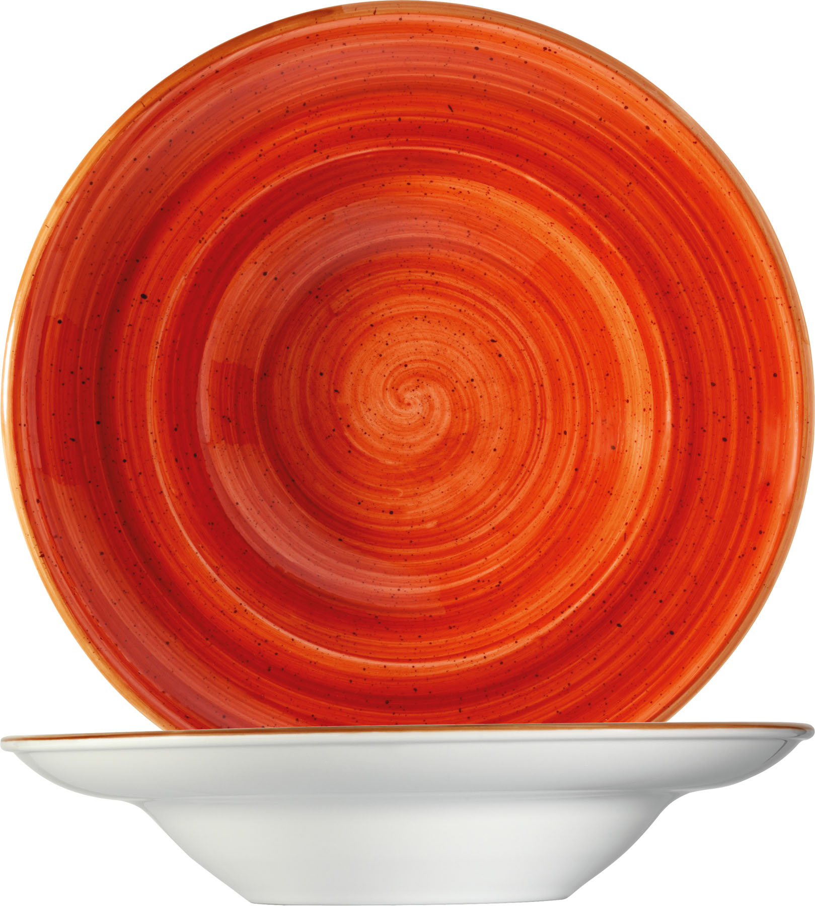 Aura, Terracotta : Gourmet Pastateller tief Fahne, 27 cm/ 0,45 ltr.