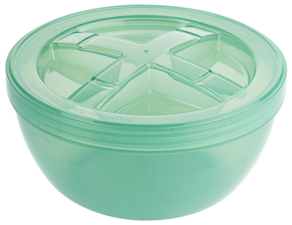 Eco-Takeout : Mehrweg- Suppenbehälter inkl. Dkl., grün, D: 16,5 cm x H: 8,5 cm/ 0,95 ltr.