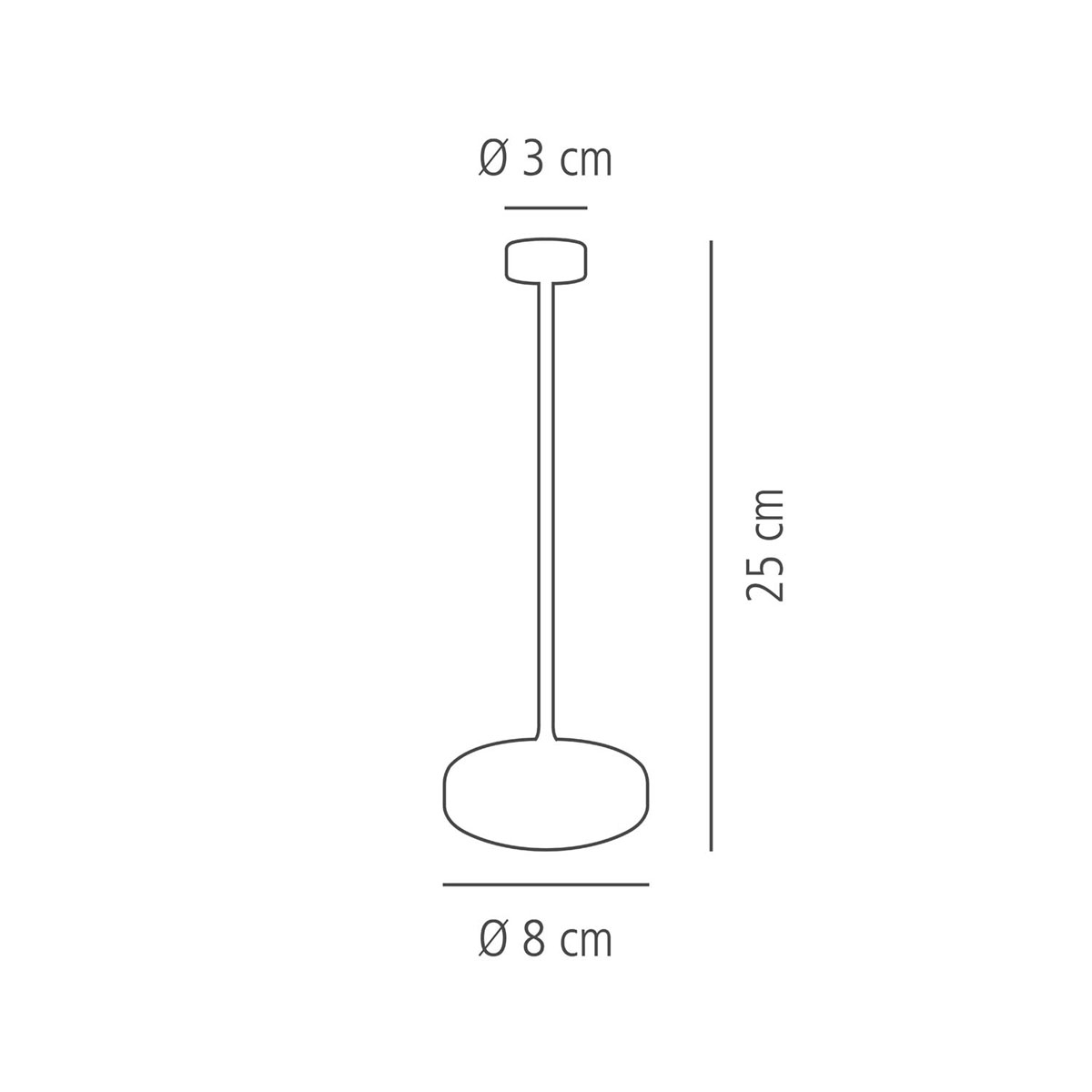 Tischleuchte NISSRIN, Metall, Farbe: schwarz, 1x LED 1,5 W / 150 lm, dimmbar in 3 Stufen, D: 8 cm, H: 25 cm