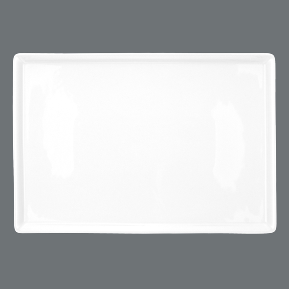Seltmann, Buffet Gourmet - Platte 5170, uni, weiß, 32,5 x 22,4 x 1,8 cm