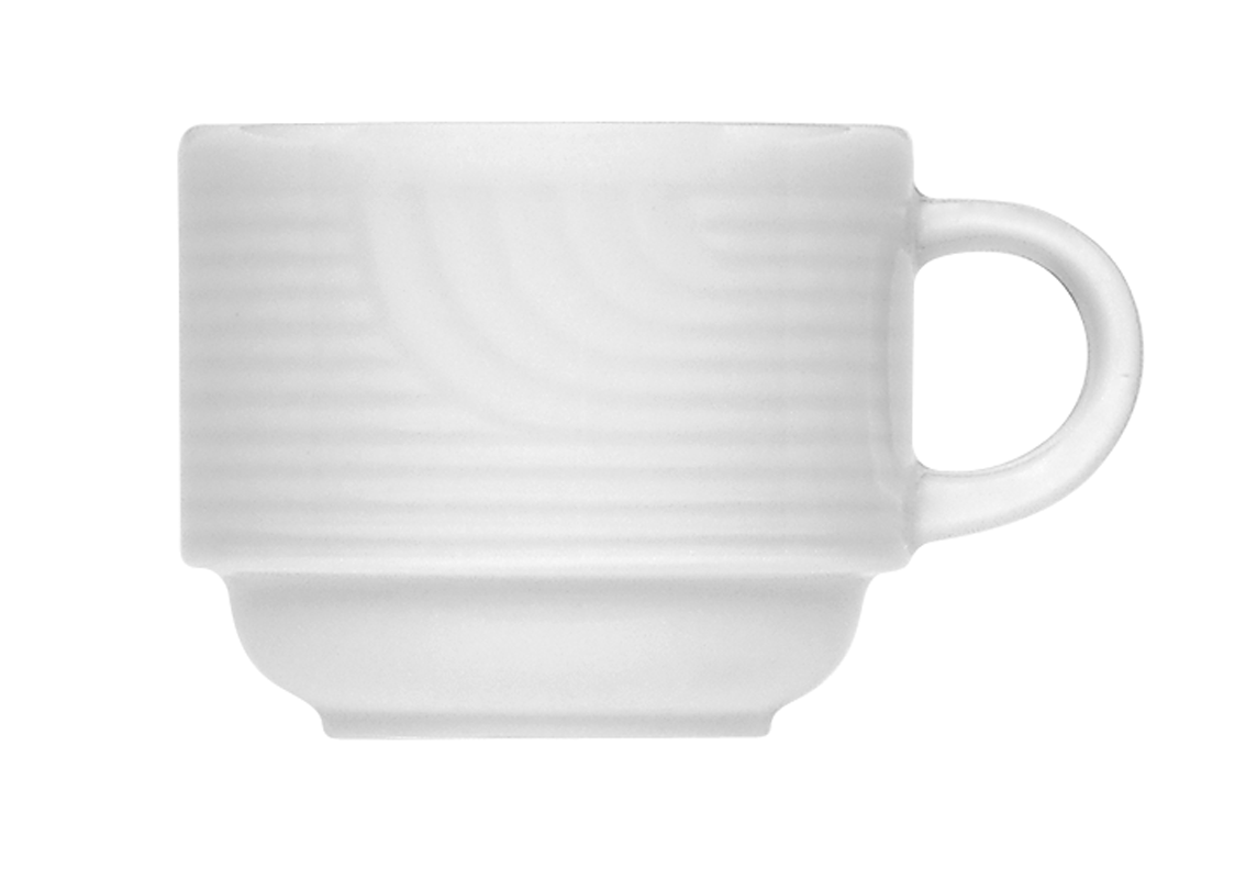 Bauscher, Carat - Espresso-Obere stpb., weiss, uni, 0,09 ltr.