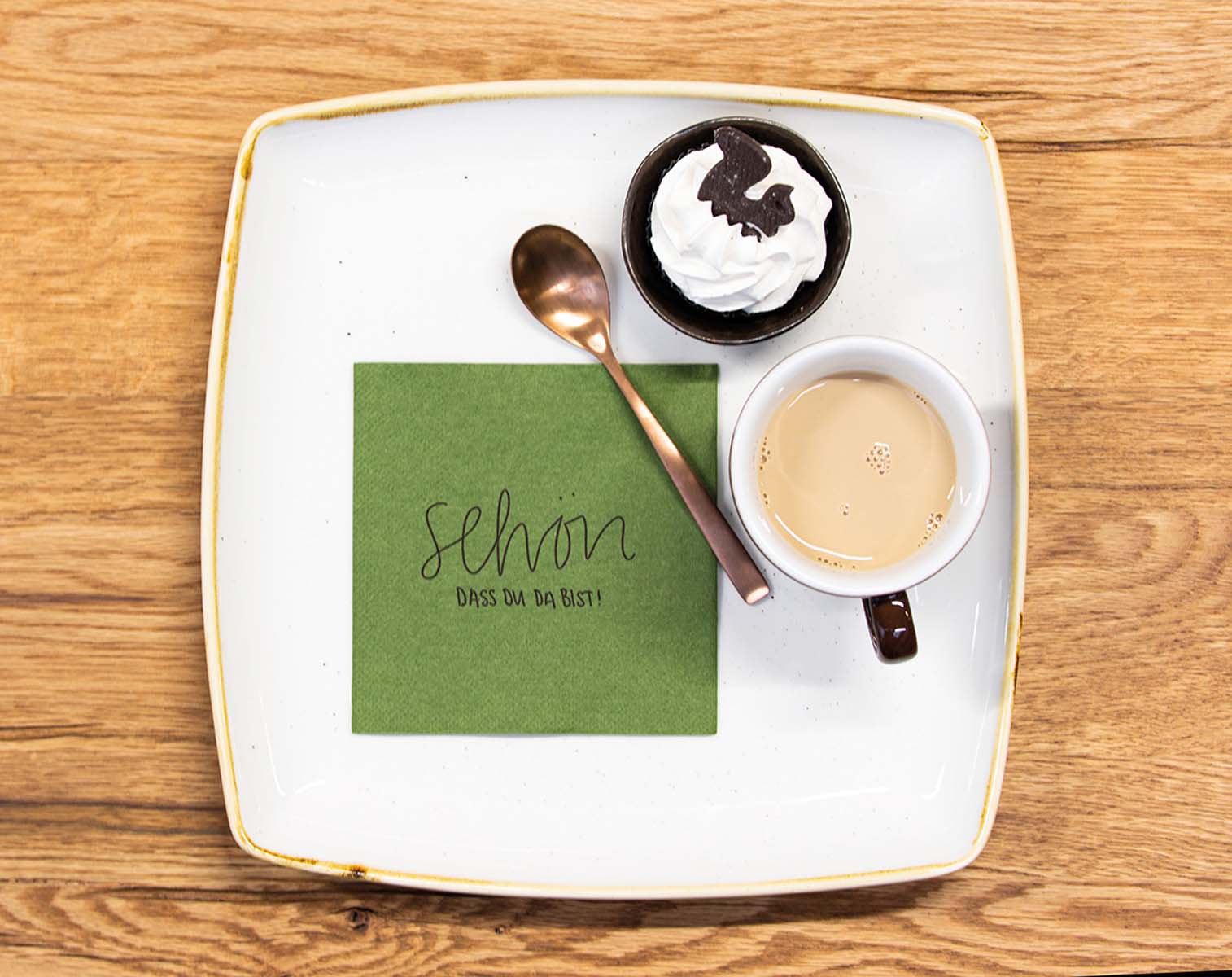 Cocktail Servietten - Schön, dass Du da bist! Tissue