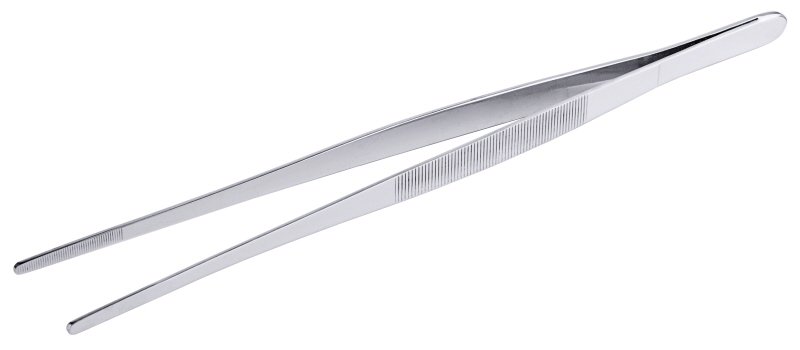 Koch-Pinzette, gerändelter Griff, Edelstahl, L: 30 cm