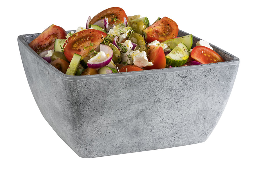 Schale ELEMENT, Melamin, 25 x 25 cm, H: 12 cm, I: 3,8 ltr., Farbe: Betonoptik