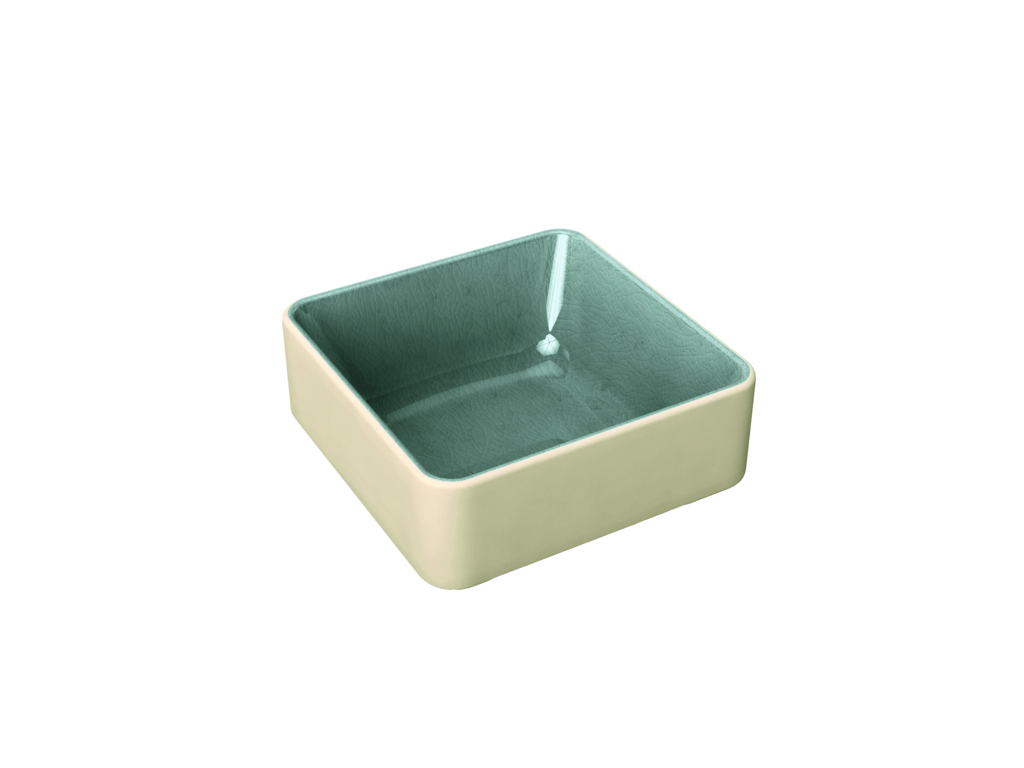 Playground, Steinzeug - NARA Grau : Schale tief eckig 9 x 9 cm/ 0,19 ltr.