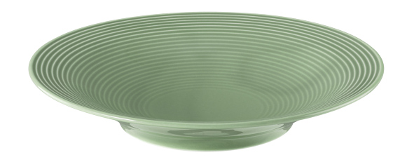Seltmann Weiden, Beat : Salbeigrün - Suppenteller rund mit Relief, 22,5 cm/ 0,4 ltr.