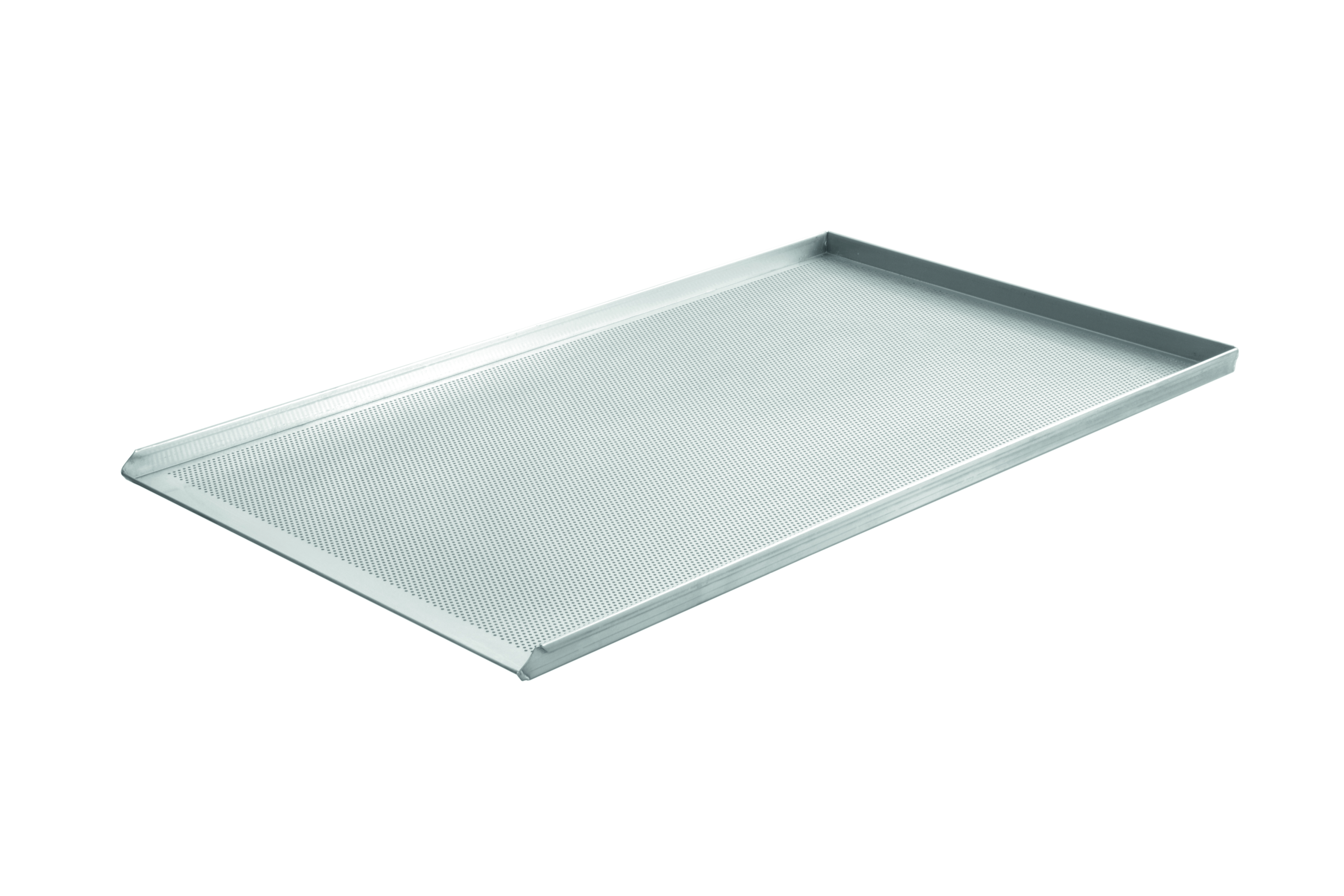Lochblech, Aluminium, 3 Seiten 90°, 1 kurze Seite offen, Lochung 3 mm, 780 x 580 mm